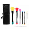 Set de pinceaux de maquillage de voyage double tête